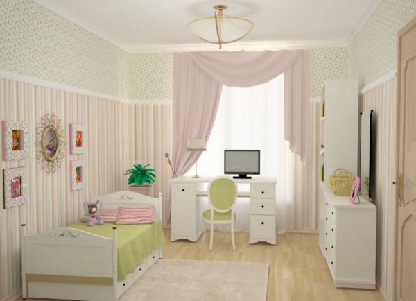 лаконичный интерьер детской спальни