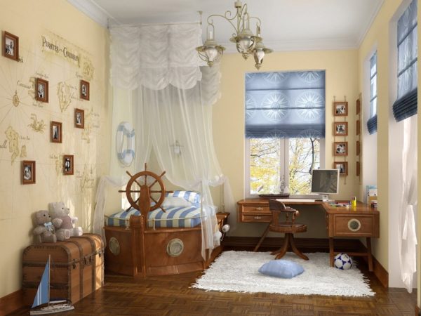 современная светлая детская спальня
