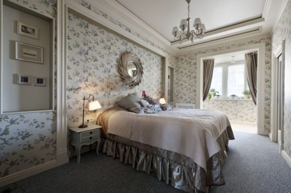 фото необычного дизайна спальни в стиле прованс