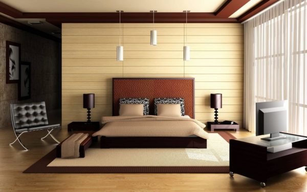 современная мебель в интерьере спальни
