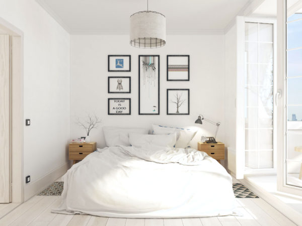 фото интерьера спальни в скандинавском стиле
