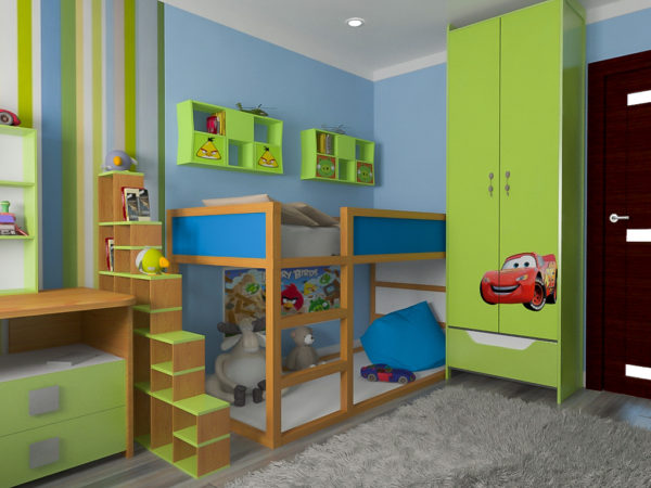 современное оформление детской спальни