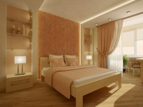 современный красивый дизайн обоев в спальне