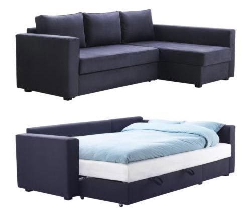темно-синий диван-кровать