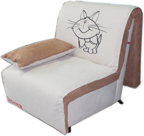 кресло-кровать с рисунком котика