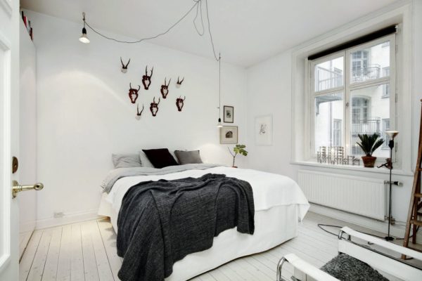 мебель в спальне в скандинавском стиле
