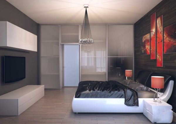 новый дизайн спальни в стиле хай-тек