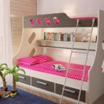 детская двухэтажная кровать для девочек