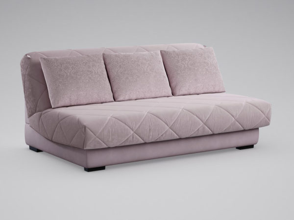 серо-розовый диван-кровать