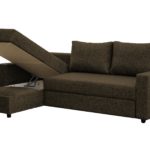 диван-кровать кофейного цвета
