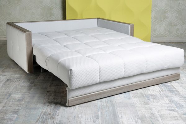 белый раздвижной диван кровать