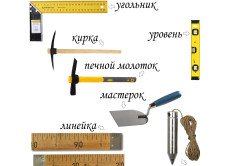 Необходимые инструменты для кладки коптильни из кирпича
