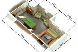 Пример замеров комнаты для монтажа подвесного потолка